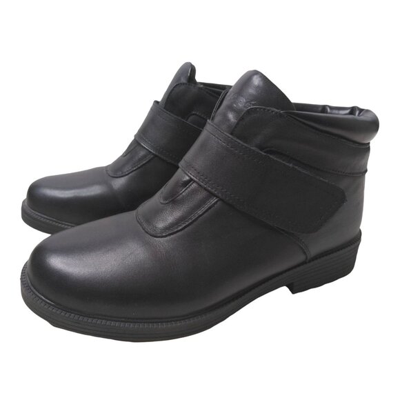 Propet Ankle Boot Mens 10 D Black Leather Waterproof Winter Outdoor Lined Tyler - Picture 1 of 11
